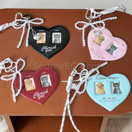 禮品訂造愛心id小卡證件照卡套掛件鑰匙扣掛鏈裝飾紀念品