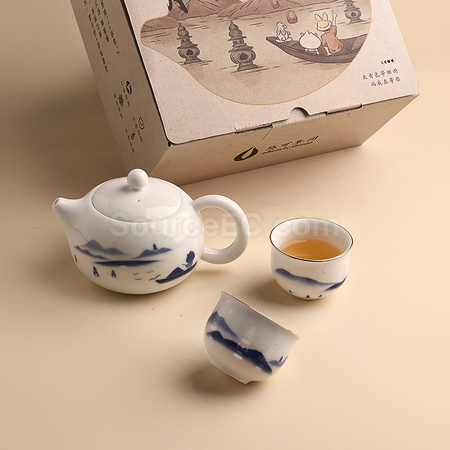 禮品訂造陶瓷玲瓏玲瓏茶具套裝紀念品