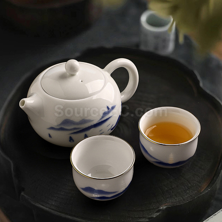 禮品訂造陶瓷玲瓏玲瓏茶具套裝紀念品