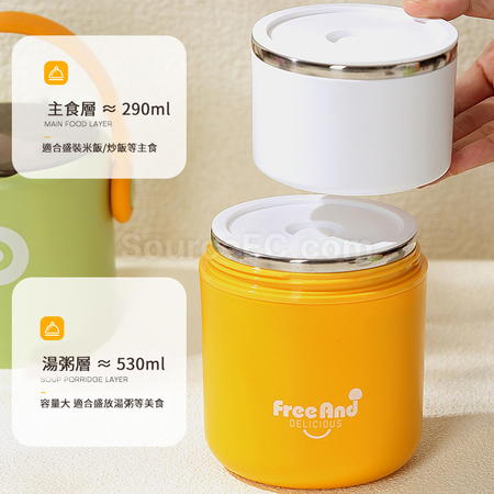 禮品訂造日式雙層密封不銹鋼保便當盒紀念品