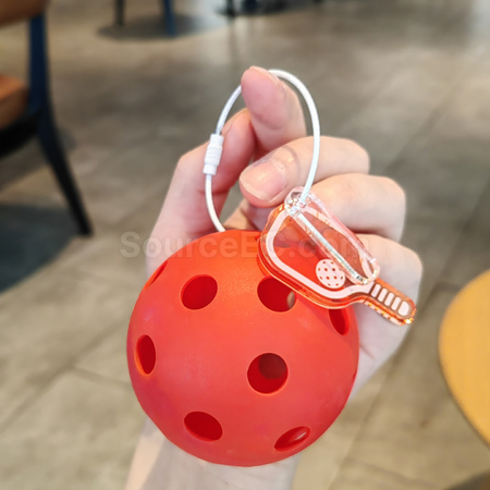 禮品訂造趣味匹克球掛扣匙扣紀念品
