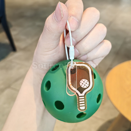 禮品訂造趣味匹克球掛扣匙扣紀念品
