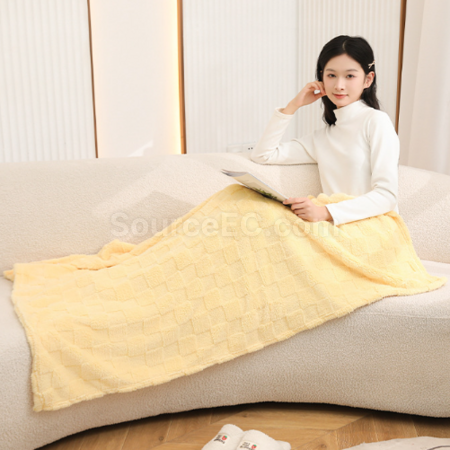 禮品訂造按扣披肩連帽毛毯紀念品