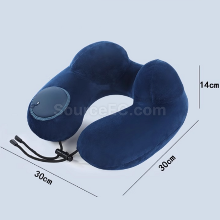 禮品訂造按壓充氣U型頸枕紀念品