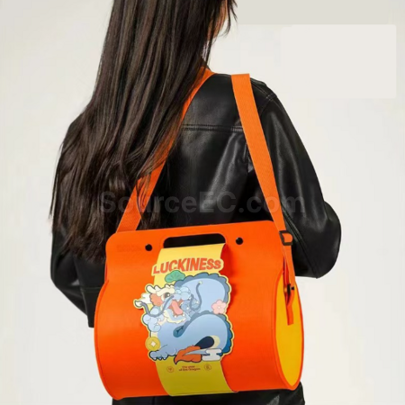 禮品訂造圓筒手提毛氈包紀念品
