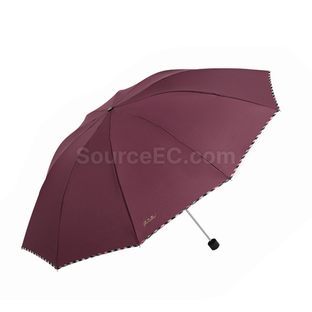 禮品訂造天堂三摺包邊10骨廣告雨傘紀念品