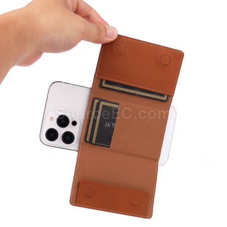 禮品訂造三折支架磁吸卡包紀念品