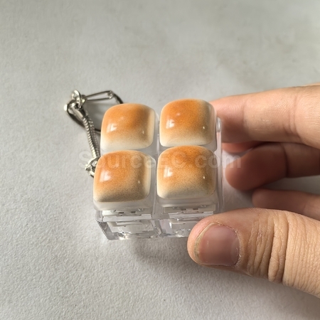 禮品訂造焦糖麵包指尖減壓按鍵紀念品