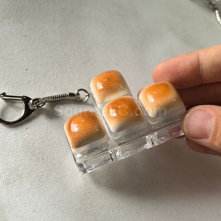 禮品訂造焦糖麵包指尖減壓按鍵紀念品