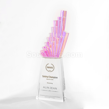 禮品訂造琉璃水晶獎座紀念品