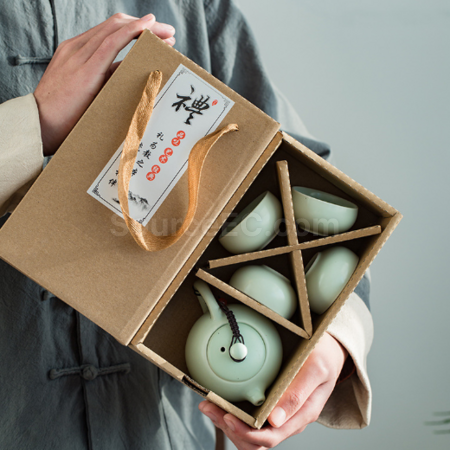 禮品訂造便攜旅行陶瓷茶具套裝紀念品