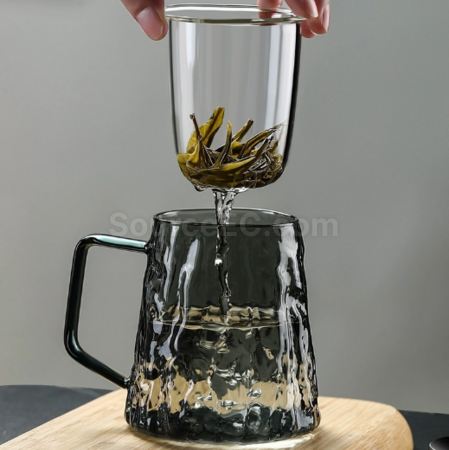 禮品訂造玻璃茶水分離泡茶杯紀念品