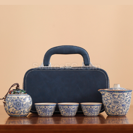 禮品訂造汝窯旅行茶具套裝紀念品