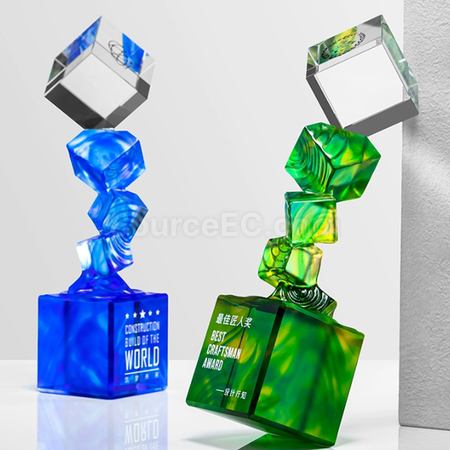 禮品訂造琉璃水晶獎座紀念品