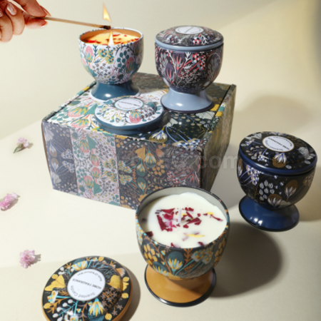 禮品訂造高腳杯乾花香薰蠟燭（可做禮盒）紀念品