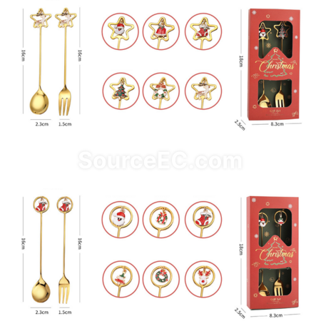 禮品訂造聖誕節餐具套裝紀念品