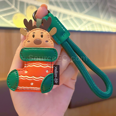 禮品訂造聖誕鑰匙扣掛件紀念品
