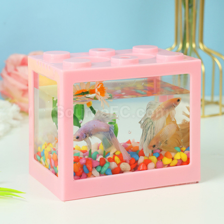 禮品訂造鬥魚積木魚缸紀念品