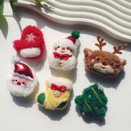 禮品訂造聖誕毛絨胸針/掛件紀念品