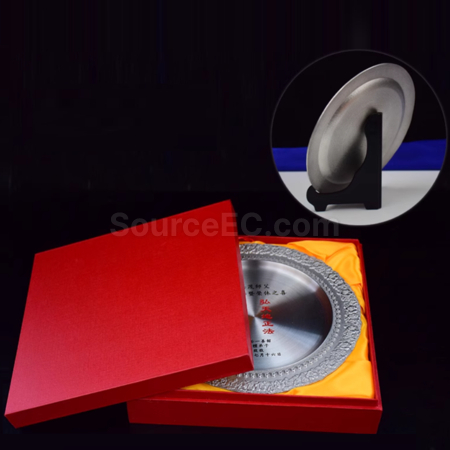 禮品訂造29CM純錫獎盤紀念盤紀念品