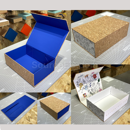 禮品訂造磁吸翻蓋環保軟木禮盒紀念品