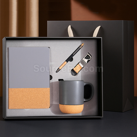 禮品訂造陶瓷杯筆記本禮盒套裝紀念品