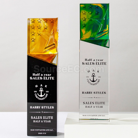 禮品訂造琉璃水晶獎座紀念品
