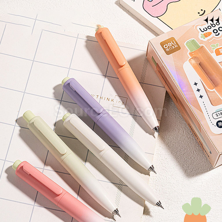 禮品訂造蘿蔔漸變按動中性筆紀念品