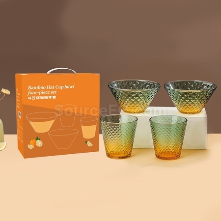 輕奢玻璃碗+杯套裝