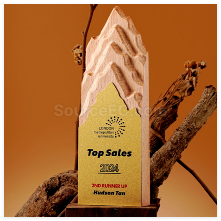 禮品訂造創意金屬實木獎座紀念品