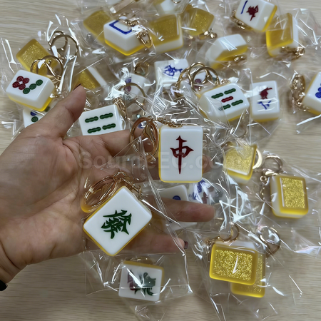 禮品訂造麻將鑰匙扣掛件紀念品