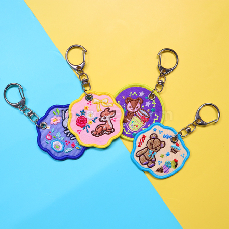 禮品訂造刺繡掛件繡花鑰匙扣紀念品
