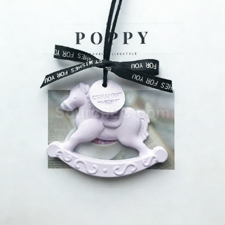 禮品訂造木馬石膏香薰片擴香石掛件紀念品