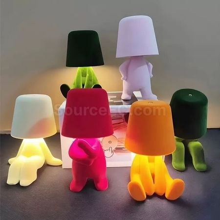 禮品訂造植絨思考者小夜燈紀念品