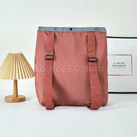禮品訂造可摺疊收納雙肩包紀念品