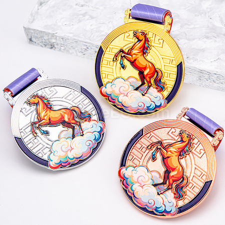 禮品訂造一馬當先金屬獎牌紀念品