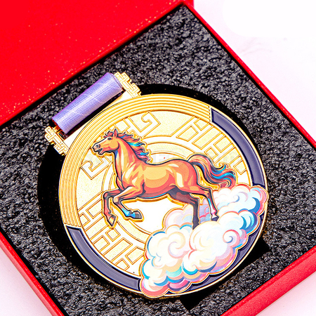 禮品訂造一馬當先金屬獎牌紀念品