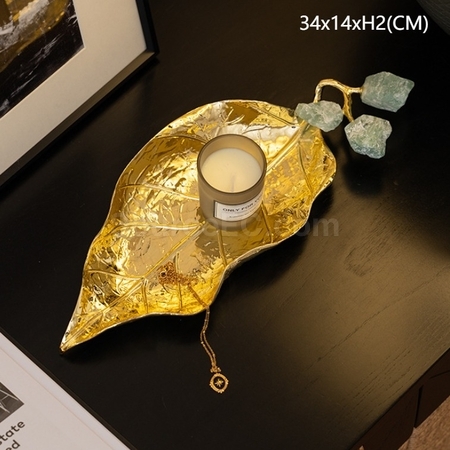 禮品訂造黃銅金葉子擺件紀念品