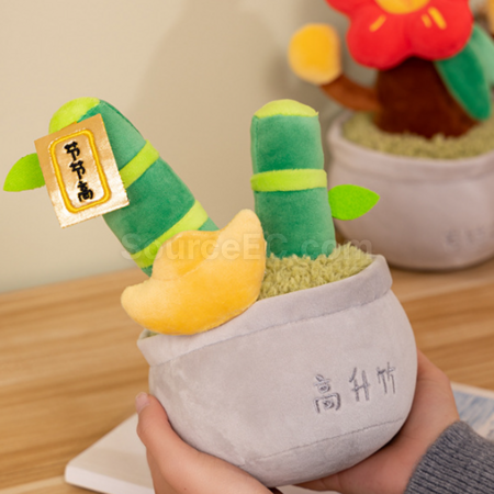 禮品訂造盆栽發財樹毛絨玩偶紀念品