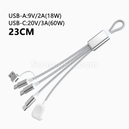 禮品訂造多功能鑰匙圈充電線紀念品