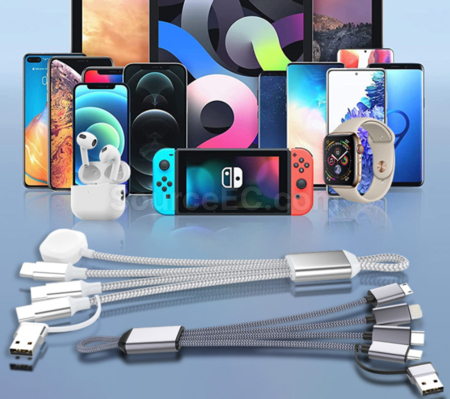 禮品訂造多功能鑰匙圈充電線紀念品
