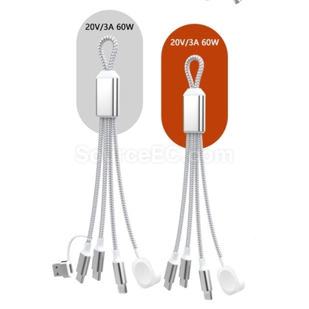 禮品訂造多功能鑰匙圈充電線紀念品