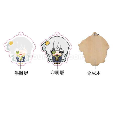 禮品訂造木質仿橡膠浮雕鑰匙扣紀念品