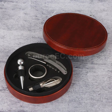 禮品訂造紅酒開瓶器四件套紀念品
