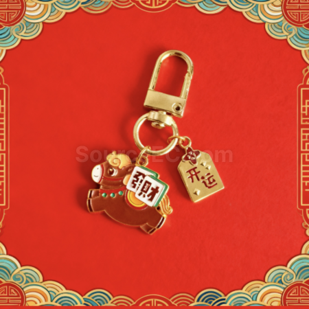 禮品訂造馬年小馬鑰匙扣掛件紀念品