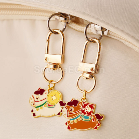 禮品訂造馬年小馬鑰匙扣掛件紀念品