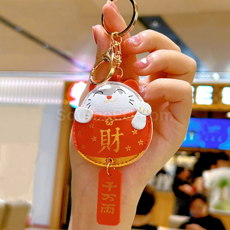 禮品訂造招財貓鑰匙扣紀念品