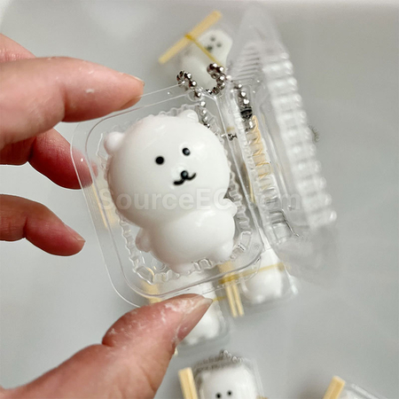 禮品訂造飯盒小熊捏捏樂鑰匙扣減壓玩具紀念品