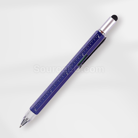 禮品訂造多功能觸控頭螺絲刀刻度尺6合1圓珠筆紀念品