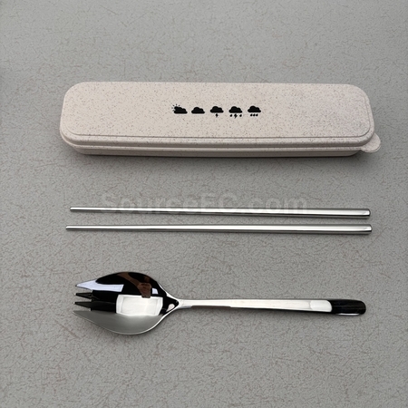 便攜可重用餐具 | 筷子套裝 | 環保餐具套裝 | 環保棉袋木製餐具套裝 | 不銹鋼環保餐具